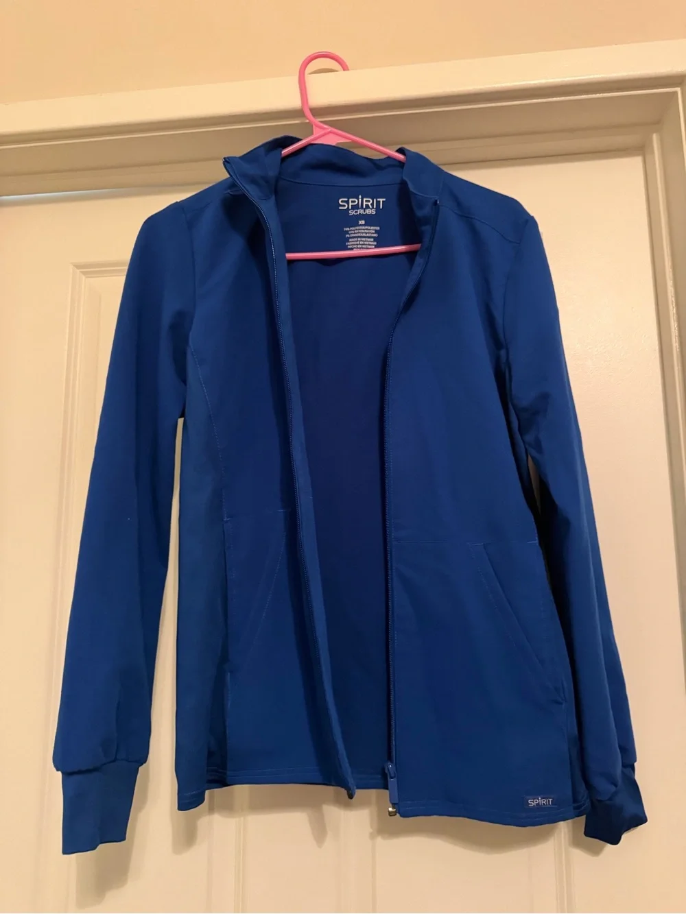 SPIRIT Royal Blue Women’s Scrub Set with Jacket - Picture 3 of 3